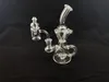 Bong Klein Dab Rig Glass Klein Oil Rigs Recycler Smoking water pipe Clear joint size 14.4mm