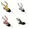 Big Deer Head Stoppers Bar Tools Server Red Wine Bottle Cork Stopper Vinhällare Aerator