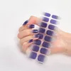 Partihandel Skinnande Glister Nail Stickers för Kvinnor Flickor Gradient Färg 16 stip Tips Fullständig klistermärke Dekaler