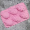 Hantverksverktyg söt påsk silikon ägg chokladkaka tvål mögel bakning isfack mögel rund form jello pudding mögel#p30