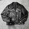 FTLZZ Sonbahar Kadın PU Deri Ceket Kadın Fermuar Kemer Kısa Ceket Kadın Siyah Punk Bombacı Faux Deri Dış Giyim 210909