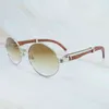 Lunettes De soleil en métal et bois pour hommes, accessoires Vintage, nom De styliste, produit tendance, vente en gros d'usine, 2022