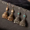 Boucles d'oreilles pendantes ethniques Vintage pour femmes femmes Rose Goldn cloche de noël gland goutte boucles d'oreilles pendantes bijoux indiens accessoires