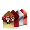 Geschenkomschakeling 100 stcs Metallic bloemist Bouquet Envelop Box Craft Paper Bloemverpakking Huidige dozen voor bruiloft Verjaardagsfeestje Decor