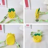 Nette Kinder Mini-Geldbörse Herbst Winter Mode Kinder Ananas Silikon Einzelner Umhängetasche Baby Jungen Zero Brieftasche Mädchen Kreuz Body Bags F693