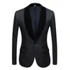 Abiti da uomo Blazer Moda Rosso Rosa Nero Bianco Blu Abito fantasia Slim Fit Groomsmen Smoking per collo a scialle da sposa Ja260l