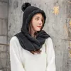 Beanie/Kafatası Kapakları Kışarar Körfez Şapkası Sıcak Moda Örgü Bayanlar Kadınlar Kalın ve Set Top Dekorasyonu Delm22