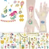 Mermaid Tattoos Set Face/Hand/Wrist Temporary Tattoo Child Tatoo Bady Art Sticker For Kids Cute Sparkling Little Gift