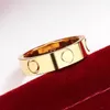 classic Luxury Love Band Ring Fashion Woman Wedding Rings High Quality 316L Stainless Steel Designer Jewelry2665