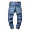 Projektant Palm Mężczyźni Drukowanie Jeans Długie Spodnie Ripped Biker Jean Slim Fit Motocykl Denim Marka Moda Hip Hop Męskie Prosto Skinny Plam Luźne Haftowane