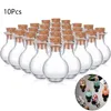 10 Stück Glas-Miniatur-Trankflaschen, Mini-Korkenglasfläschchen, Hochzeit, DIY, Mini-Drift-Wunschparfümflaschen