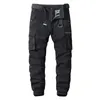 Mäns militära byxor Casual Cotton Solid Color Cargo Pants Men Outdoor King Resande byxor Multi-Pockets Work Pants 220311