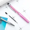 Ballpoint Pen Oil Crystal Metal Office School Supply Stationery Spinning Rose Gold Shiny Gift