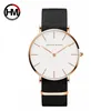 Dropshipping Japón cuarzo Simple mujer reloj de moda correa de cuero blanco señoras relojes de pulsera marca impermeable reloj de pulsera 36mm