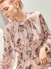 Minimalizm Lato Moda Damska Dress Floral Printed Bowneck Wysoka Plaża Waist 11940402 210527