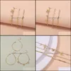 Link Jewelrylink Chain Minimalist Metal Bracelets Set For Women Boho Simple Gold Color Butterfly Pendant Charm Bangles Fashion Jewelry Dro