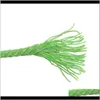Narzędzia Sztuki, Rzemiosła Prezenty Garden Drop Dostawa 2021 M 100Porcent Bawełna Kolorowe Sznur Rope Beżowe Skręcone Craft Rame String DIY Home Textile