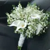 Soie Muguet Bouquet De Mariée Fleur De Mariage Artificielle Tulipes Blanches Accessoires Mariage Décoration ramo de novia boda8252618