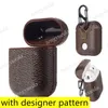 Brown Flower Fashion Desigenr Cases for Aripods Pro 1 2 3 pro2 Wireless Bluetooth Earphone Protector Top Quality Leather Shell Sleeve Key Hook Headpset Package