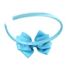 Hårtillbehör Bnwige 20st Fashion Solid Color Headband Ribbon Band Kids Girl Bowknot Boutique