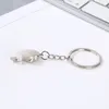 1Pair Couple Keychain Key Silver Color Korea Romantic Key Heart Shape Magnet Souvenirs Valentine's Day gift