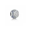 925 Sterling Silver White Enchanted Pave Charm Bead Passar European Pandora Smycken Charm Armband