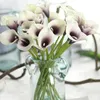 Dekorativa blommor kransar 10st konstgjorda calla lily buketter singel långa stam bukett riktiga beröring växter heminredning