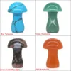 Oggetti decorativi Figurine Mini Figurina di funghi Pietra naturale Cristallo Reiki Guarigione Quarzo lucido Intaglio Ornamento Regalo Decorazione per la casa