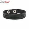 Bracelet en cuir brodé pour hommes, Simple, couleur noir et marron, Vintage, Punk, bijoux masculins, cadeaux pour petit ami