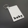 Sublimacja Pusta Keychain Party Favor Mama Tata Love Senior Grad Baby MDF Drewniane Klucz Łańcuch Wisiorek Termiczny Klucz Key Ring Cyz3026