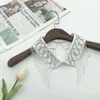Bow Ties Women Handmade Fake Collar Shirt Blouse Collars Removable Embroidered Detachable Female Nep Kraagie
