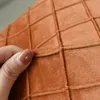 Coussin/oreiller décoratif 45x45/30x50 cm couleur unie housse de coussin en peluche grille douce taie d'oreiller matelassée jeter dossier