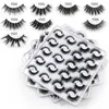 20 paires 3D faux faux cils Extension cheveux synthétiques pleins cils épais Lahs maquillage en 10 éditions SDSP013