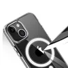 Magsoge transparent transparent acrylique magnétique amortisseur de téléphone pour l'iPhone 15 14 13 12 Mini 11 Pro Max XR XS X 8 7 Plus Chargeur Magsafe compatible 848dd