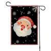 Kersttuin vlag 47 * 32cm linnen werf flag decoratie banner vlaggen feestartikelen 120pcs t2i52510