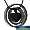 Chaînes IJD9954 En Acier Inoxydable Deux Rondes En Forme De Coeur Pendentif Collier Pour Ashe Urne Souvenir Mémorial Bijoux Femmes Men1