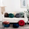 ヨーロッパスタイルのベルベットのプリーツ丸床クッションピロークッションスツールホームソファー装飾インテリアソフトデコレーション