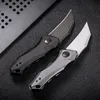 Kes 7350 Mini Pocket Folding Knife 9Cr18MoV Blade Aluminum Alloy Handle Single Action Tactical Rescue EDC Survival Tool Knives a3798