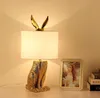 Lâmpadas de mesa de coelho Lâmpadas de ouro luzes noturnas LED mesa de mesa 24 por 49cm quarto de cabeceira de cabeceira de mesa interior para escritório em casa