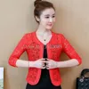 Vrouwen Jassen Vrouwen Zomer Lange Mouw Kralen Bolero Kant Cape Jas Elegante Wraps Strand Sjaal Bolero Grote Maten Zonbescherming Kleding