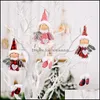 Christmas Decorations Festive & Party Supplies Home Garden Decoration Creative Plaid Wings Love Girl Pendant Childrens Gift Xmas Ornaments D