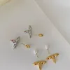 Stud 2024 Designer Merk Luxe Mode Stud Oorbellen 4-Blad Sieraden Voor Vrouwen Kwaliteit Straat Oorbel Goud Zilver Kleuren