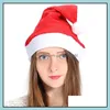 Chapeaux de fête Festifs Supplies Home Garden Christmas Red and White Cap Santa Claus Costume Decoration For Kids Adt Christmas Hat7096789