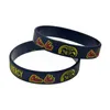 100pcs Strike First Strike Hard No Mercy Silicone Rubber Bracelet Classic Decoration Logo Size Size Black1560589