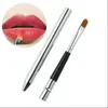 Make-up kwasten Draagbare lippenborstel Intrekbare Home Travel Lipstick Gloss Tool Metalen handvat Lipgloss