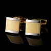 Gemelli francesi color oro Gemelli della camicia gioielli per uomo Gemelli di moda di marca Gemelli con bottoni per sposo da sposa AE555507286074
