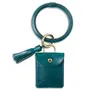 US Stock 6 styles bracelets key ring key ring wallet female tassel card bag PU and Alloy bracelets creative new style