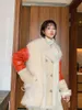 نساء الفرو المزيف الحقيقي خروف الغنم الطبيعية معطف الشتاء ملابس النساء 2022 كوريا المقدمة من جلد الصوف الأصلي HWPC6107 YY1916