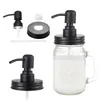 1 pcs Noir Mason Jar Distributeur De Savon Couvercles Antirouille En Acier Inoxydable 304 Liquide Petite Tête Lotion Pompe Pour Cuisine Et Salle De Bains Pot Non Rctm