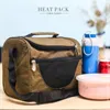 Outdoor -Taschen tragbares Picknick Mittagessen Kühler Bag Box Ice Pack Getränk Wärme Lieferung Isoliert Camp Kochbedarf